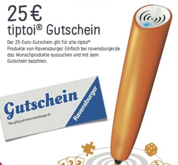 Ravensburger 25 € tiptoi® Gutschein